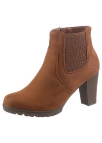 Citywalk CITY WALK Damen Stiefelette, Gr. 37, braun, Textil, Veloursleder, elegant, Schuhe, mit seitlichem Stretcheinsatz