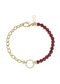 Damen Armband "mit Ziersteinen, Silber 925", 19cm, Silber 925 (Sterlingsilber), gold, Giorgio Martello MILANO, Silber 925 (Sterlingsilber), Armbänder