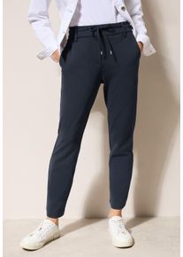 Cecil Damen Jogger Pants, blau, casual, Gr. S, unifarben, Stoff, 67% Viskose, 28% Nylon, 5% Elasthan, Hosen, Middle Waist