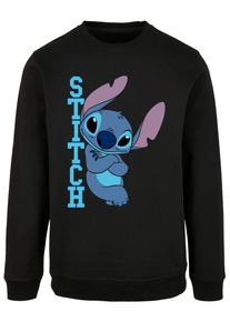 ABSOLUTE CULT Herren Rundhalspullover "ABSOLUTE CULT Herren Lilo And Stitch - Posing Crewneck", schwarz, casual, Gr. XS, mehrfarbig, 50% Baumwolle,