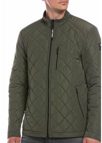 Replay Herren Steppjacke "Saber Mid", grün, casual, Gr. L, Obermaterial: 100% Polyester, Jacken