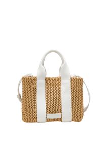 Marc O'Polo MARC O'POLO Damen Umhängetasche "in Crochet-Raffia-Bast-Optik", weiß, Obermaterial: 100% Polypropylen, unifarben, Taschen