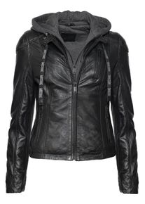 Mustang Damen Lederjacke "31021533", schwarz, Gr. S, Obermaterial: 100% Lammleder / Futter: 60% Baumwolle, 40% Polyester / Ärmelfutter: 100%