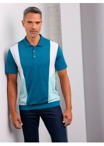 CLASSIC Herren Poloshirt "Kurzarm-Poloshirt", blau, Gr. 44, gemustert, mehrfarbig, unifarben, 100% Baumwolle, Shirts