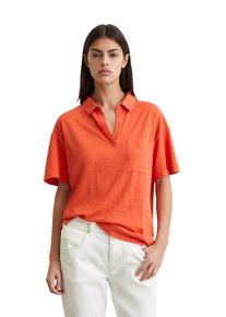 Marc O'Polo MARC O'POLO Damen Poloshirt "aus Organic Cotton-Viskose-Mix", rot, Basic, Gr. XL, unifarben, Obermaterial: 52% Baumwolle, 48% Viskose, Shirts