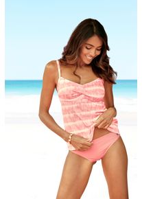 s.Oliver Damen Bügel-Tankini-Top "Enja", rot, Gr. 38, bedruckt, Batikmuster, Microfaser, Polyamid, Microfaser, Bikini-Oberteile, mit Batikdruck und