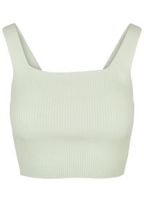 Urban Classics Herren Muskelshirt "Urban Classics Damen Ladies Cropped Knit Top", grün, casual, Gr. XS, unifarben, 35% Polyacryl, 35% Viskose, 30%