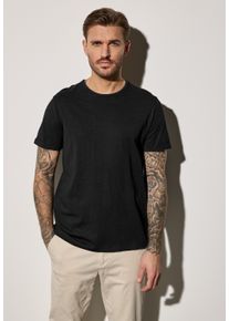 Street One MEN Herren T-Shirt, schwarz, casual, Gr. XXL, unifarben, Web, 100% Baumwolle, Shirts, aus reiner Baumwolle