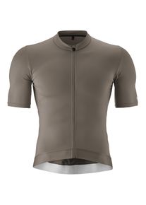 Gonso Herren Radtrikot "Road Jersey M", grau, Gr. M, 84% Polyester, 16% Elasthan, Trikots, Herren Fahrradtrikot kurzarm, Full-Zip Trikot,