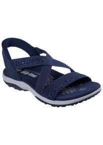 Skechers Damen Sandale "REGGAE SLIM-SUMMER SPARKLE", Gr. 37, blau, Lederimitat, Glitzer, casual, Schuhe, Sandalette, Schlupfschuh mit Slip-ins