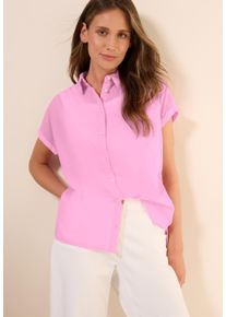 Cecil Damen Hemdblusecherry blossom pink, casual, Gr. L, unifarben, Web, Obermaterial: 100% Baumwolle, Blusen, mit Knopfleiste