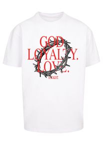 Herren T-Shirt "Upscale by Mister Tee Unisex God Loyalty Love Oversize Tee", weiß, casual, Gr. XXL, UPSCALE BY MISTER TEE, unifarben, 100% Baumwolle,