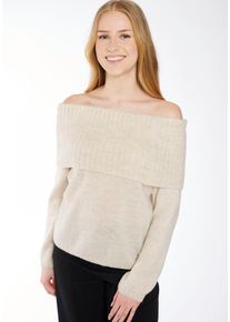 Haily's HAILY’S Damen Strickpullover "LS A SK Au44relia", beige, feminin, Gr. M, unifarben, Strick, Obermaterial: 80% Polyacryl, 20% Polyamid, Pullover