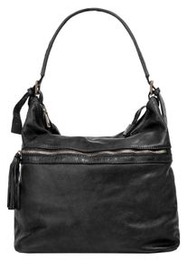 Samantha Look Damen Shopper, schwarz, Leder, vintage, Taschen, echt Leder, Made in Italy