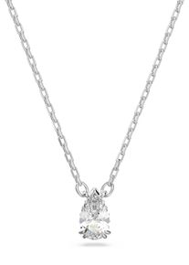 Swarovski Damen Kette mit Anhänger "Stilla Pear, 5636708", Metall, L: 43cm, silber, Metall, Halsketten, mit Swarovski Kristall