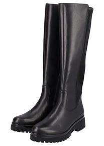 Remonte Damen Stiefel, Gr. 39, schwarz, Leder, Textil, Lederimitat, casual, Schuhe, mit praktischem Wechselfußbett