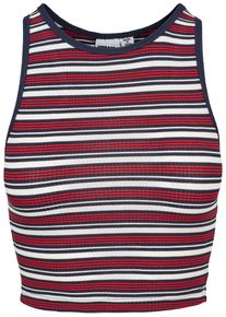 Urban Classics Herren Muskelshirt "Urban Classics Damen Ladies Rib Stripe Cropped Top", bunt, casual, Gr. L, gestreift, 95% Viskose, 5% Elasthan,