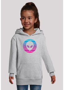 F4NT4STIC Mädchen Kapuzenpullover "Alien Kopf", grau, casual, Gr. 110, Obermaterial: 65% Baumwolle, 35% Polyester, Pullover, Premium Qualität