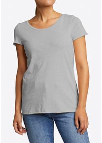 RICHROYAL Damen T-Shirt, grau, feminin, Gr. M, Single Jersey, Obermaterial: 100% Baumwolle, Shirts, in femininer Basic-Form