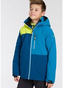 Killtec Kinder Winterjacke "KSW 443 BYS SKI JCKT", blau, sportlich, Gr. 176, unifarben mit Farbeinsätzen, Softshell, Obermaterial: 100% Polyester.