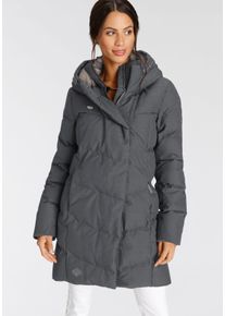 Ragwear Damen Steppjacke "PAVLINNA O", grau, casual, Gr. L, unifarben, kontrastfarbene Details, Web, Obermaterial: 100% Polyester, Jacken,