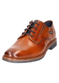 Bugatti Herren Schnürschuh, Gr. 44, braun, Leder, elegant, Schuhe, Businessschuh, Abendschuh mit kleinen Stretcheinsätzen, Weite G