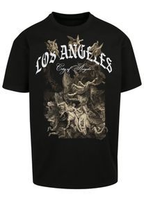 Herren Kurzarmshirt "Upscale by Mister Tee Herren City of Angels Oversize Tee", schwarz, casual, Gr. L, UPSCALE BY MISTER TEE, unifarben, 100%