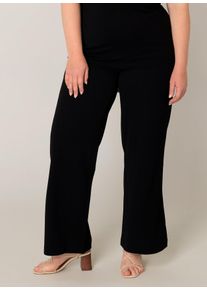 Damen Treggings "Arah", schwarz, casual, Gr. 48, Base Level Curvy, unifarben, Web, Obermaterial: 97% Polyester, 3% Elasthan, Hosen, mit elastischem