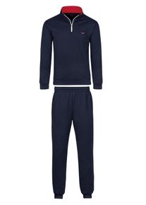 TRIGEMA Herren Freizeitanzug "TRIGEMA Herren Jogginganzug in Sweat-Qualität", blau, sportlich, Gr. 5XL, 70% Baumwolle, 30% Polyester, Sportanzüge