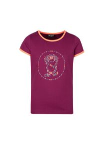 Trollkids Kinder T-Shirt "GIRLS FLOWER TROLL T"mulberry, peach, sportlich, Gr. 152, Obermaterial: 65% Baumwolle, 35% Polyester, Shirts