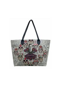 DOGO Damen Weekender "Weekender Remembrance Of Frida Damen Handtaschen (Fashion) /", grau, Lacklederimitat, Taschen, Vegan