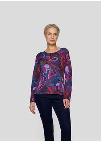Rabe Damen Strickpullover "Pullover", pink, feminin, Gr. 48, gemustert, 50%Viskose 28%Polyamid 22%Polyester, Pullover