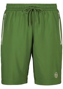 Sergio Tacchini Herren Shorts "RISPECCHIO PL SHORTS Herren"garden grün, gardenia, Gr. L, 100% POLYESTER, Hosen, Kurze Hose Herren, Shorts, Retro,