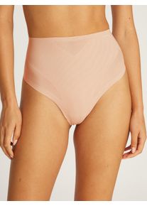 Damen Formstring "SCULPTED FIRM MESH THONG", Calvin Klein Underwear, Gr. XL, beige, Mesh, Obermaterial: 56% Polyamid, 44% Elasthan, unifarben,