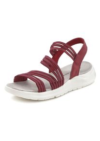 Lascana Damen Sandale "Sommerschuh", Gr. 38, rot, Obermaterial: 80% Textilmaterial, 20% Lederimitat. Futter: 80% Textilmaterial, 20% Lederimitat.