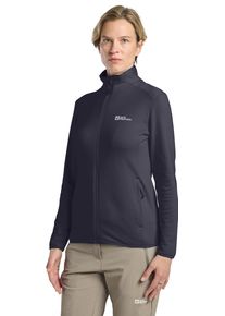 Jack Wolfskin Damen Fleecejacke, grau, sportlich, Gr. L, Obermaterial: 92% Polyester, 8% Elasthan, Jacken