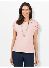 Inspirationen Damen Rundhalsshirt "Shirt", rosa, Gr. 36, unifarben, 100% Baumwolle, Shirts