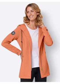 Casual Looks Damen Shirtjacke "Jersey-Jacke", orange, Gr. 38, unifarben, 95% Polyester, 5% Elasthan, Shirts