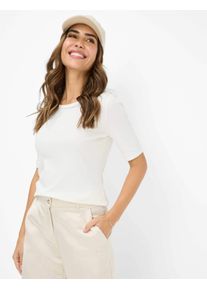 Brax Damen Kurzarmshirt "Style CARINA", weiß, Gr. 44, 95% Baumwolle, 5% Elasthan, Shirts