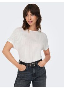 Only Damen Kurzarmshirt "ONLIRINA S/S O-NECK TOP JRS NOOS", rot, modisch, Gr. XL, unifarben, Jersey, Obermaterial: 83% Viskose, 17% Polyester, Shirts