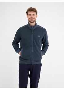 Lerros Herren Sweatjacke "Lerros Sweatjacke in Zig-Zag-Struktur", blau, Gr. XL, 100% Baumwolle, Sweatjacken