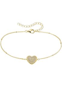 Damen Armband "Schmuck Geschenk Silber 925 Armkette Herzchen", Silber 925 (Sterlingsilber), gold, ANISTON JEWELRY & WATCHES, Silber 925