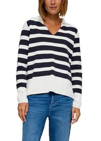 s.Oliver Damen Strickpullover, weiß, casual, Gr. 38, gestreift, Feinstrick, Obermaterial: 60% Viskose, 20% Baumwolle, 20% Polyester, Pullover, mit