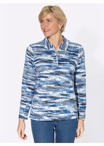 Casual Looks Damen Poloshirt "Shirt", blau, Gr. 40, gemustert, mehrfarbig, 50% Baumwolle, 50% Modal, Shirts