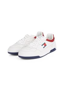 Tommy Jeans Herren Sneaker "(NEW) TJM CUPSOLE LEATHER ESS", Gr. 43, bunt, Leder, Textil, Lederimitat, sportlich, Schuhe, Freizeitschuh, Halbschuh,