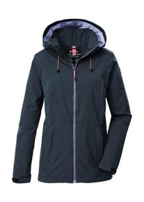 Killtec Damen Outdoorjacke "Damen Regenjacke OOKS 1", blau, sportlich, Gr. 50, Oberstoff: 100% Polyester, Futter: 100% Polyester (recycelt), Jacken,