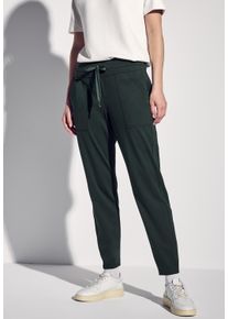 Street One Damen Stoffhose, grün, casual, Gr. 32, unifarben, Stoff, 82% Polyester, 18% Elasthan, Hosen, Middle Waist