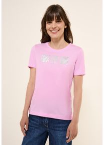 Cecil Damen T-Shirtcherry blossom pink, casual, Gr. XXL, bedruckt, Web, 100% Baumwolle , Shirts, aus reiner Baumwolle