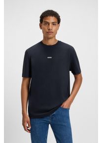 BOSS Orange Herren T-Shirt "TChup", blau, casual, Gr. XL, unifarben, Single Jersey, Obermaterial: 96% Baumwolle, 4% Elasthan, Shirts, mit