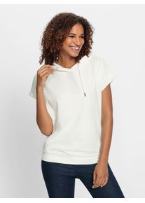 Casual Looks Damen Kapuzenshirt "Kapuzen-Shirt", beige, Gr. 36, unifarben, 50% Baumwolle, 50% Polyester, Shirts